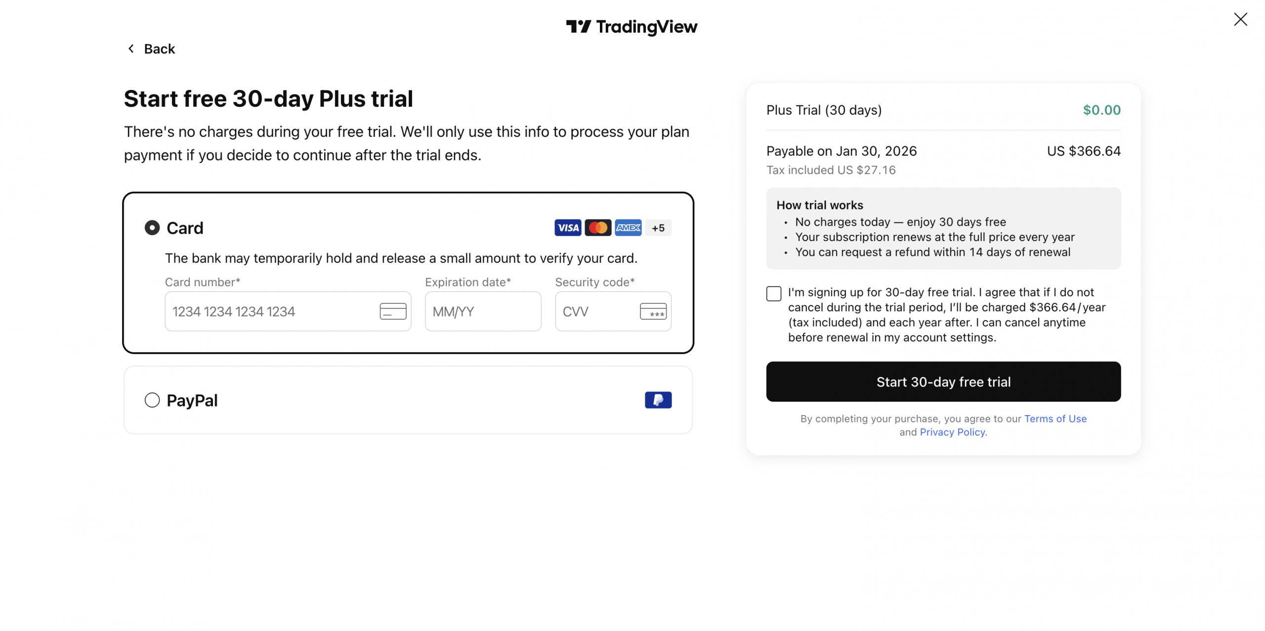 Nhập thông tin thanh toán